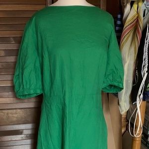 Green Linen Dress